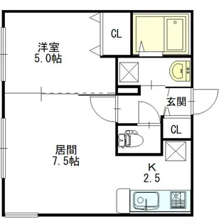 ESTOR NANGO【302号室】の間取り