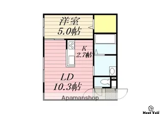 GIRASOL【206号室】の間取り