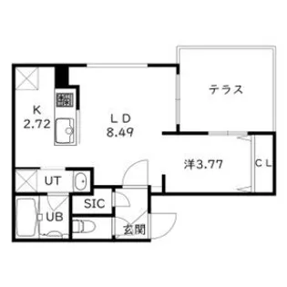 ウェルズビレッジ【0102号室】の間取り