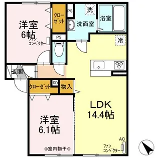 LSハイムII【202号室】の間取り