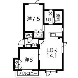 CALM HOUSE Ⅰ【201号室】の間取り