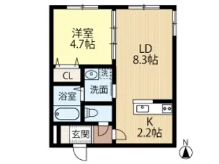 LOTUS FLEUR1【4階】の間取り