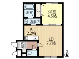 LOTUS FLEUR1【4階】の間取り