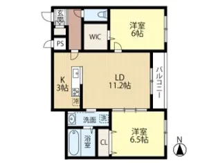 LOTUS FLEUR1【2階】の間取り