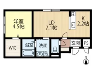 LOTUS FLEUR1【2階】の間取り