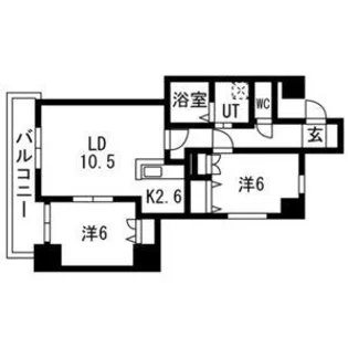 ベルリード福住【00701号室】の間取り