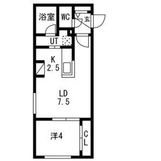 FーWORKS南郷【302号室】の間取り