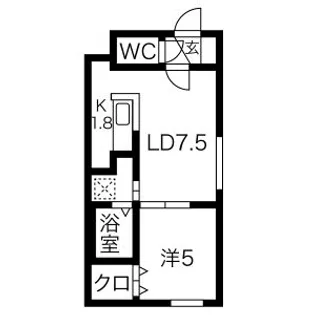 RENT新札幌【1階】の間取り