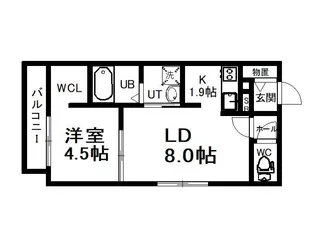 HALULET【205号室】の間取り