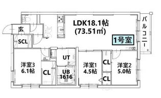 ZABO HILLS MISONO【2階】の間取り