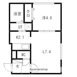 ルリ美園【406号室】の間取り
