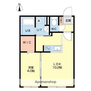 ガルボ北広島【405号室】の間取り