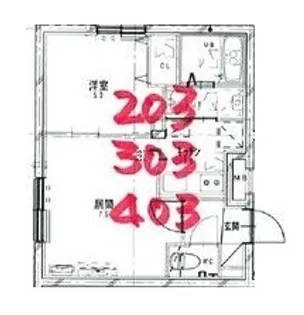 NOVEL北広島【303号室】の間取り