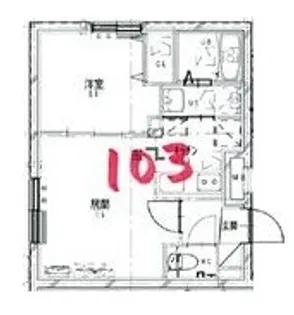NOVEL北広島【103号室】の間取り