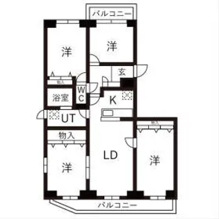 BRO北野【00204号室】の間取り