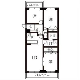 BRO北野【00103号室】の間取り