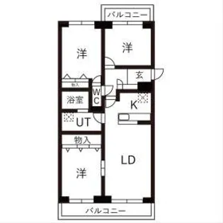 BRO北野【00702号室】の間取り