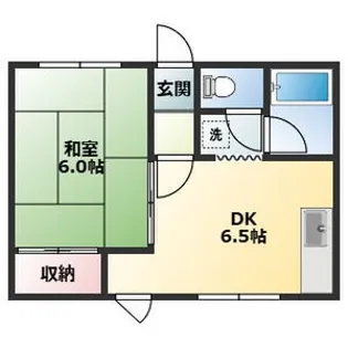 船栄ハイツⅠ【202号室】の間取り