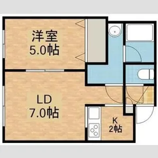 フォレスト里塚【201号室号室】の間取り