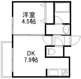 ジョイフルクレーン美園【301号室】の間取り