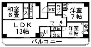 サンタの館医大前【8階】の間取り