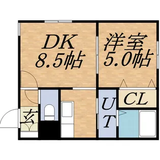 パークヒルズ中島公園【101号室】の間取り