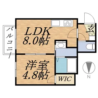 メゾン・ド・ヴィレ桑園【7階】の間取り