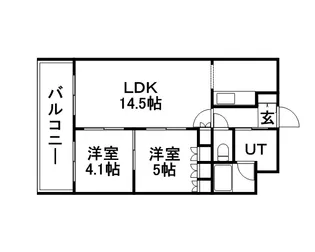 パークアクシス札幌植物園前【7階】の間取り