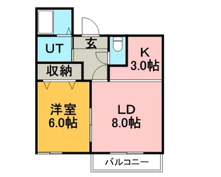 ショパンシャトー【201号室】の間取り