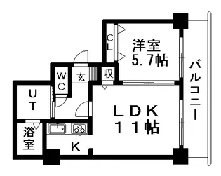 ティアラタワー中島倶楽部【2114号室】の間取り