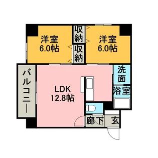 N6ウエスト11・M【9階】の間取り