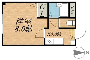 クゥーネルS【205号室】の間取り