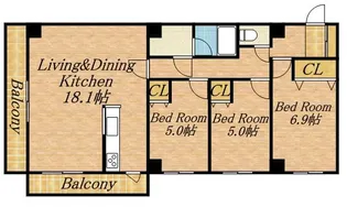 レジディア円山北5条【15階】の間取り