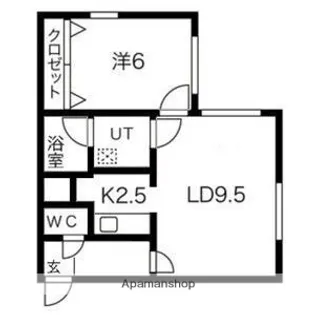 北海道札幌市中央区宮の森一条9丁目【マンション】の間取り
