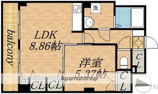 北海道札幌市中央区南六条西1丁目【マンション】の間取り