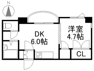 フォーライフ大通南【2階】の間取り