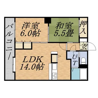 エンブレム竹原【402号室】の間取り