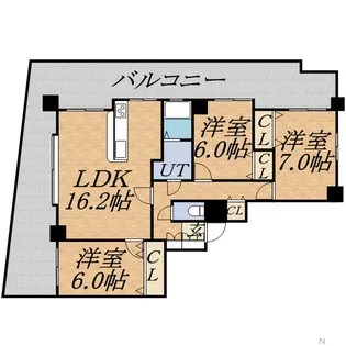 クリーンサッポロ医大西【5階】の間取り