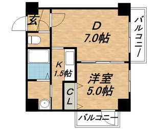 ラ・ヴィスタ行啓通【403号室】の間取り