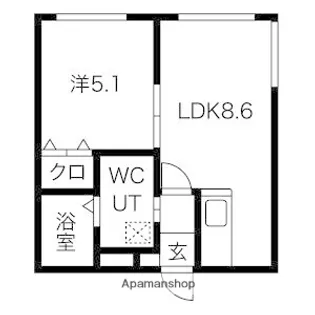 北海道札幌市中央区南六条西25丁目【マンション】の間取り