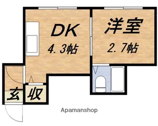 北海道札幌市中央区北六条西26丁目【アパート】の間取り