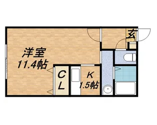 パナシェ宮の森【402号室号室】の間取り