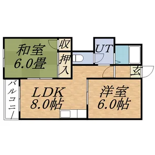 ドミ円山【505号室】の間取り