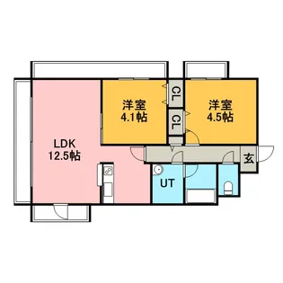 レジディア札幌駅前【11階】の間取り