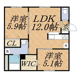 レクザ山鼻【1階】の間取り