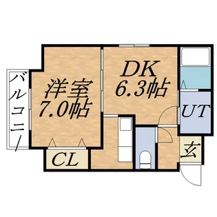 レジディア桑園【403号室】の間取り