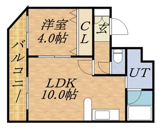 カピテーヌ円山【00203号室】の間取り