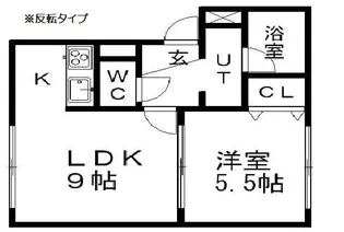 イーグルサウス17A【202号室】の間取り