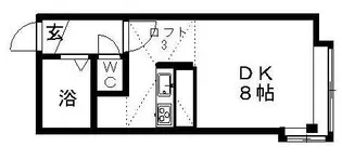ライフステージ北大西【201号室】の間取り