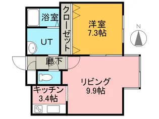 ベルファーレ中央【307号室】の間取り